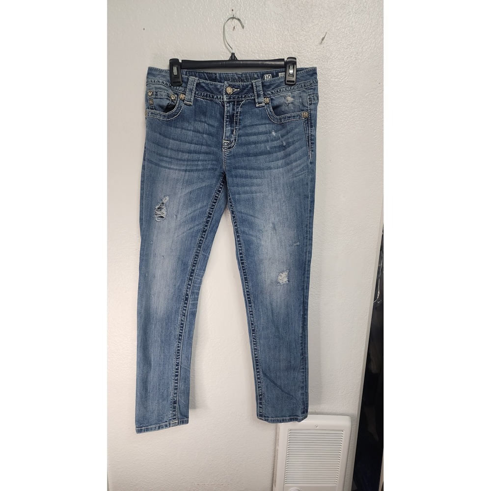 Miss Me Skinny Jeans Womens 30 Blue Good